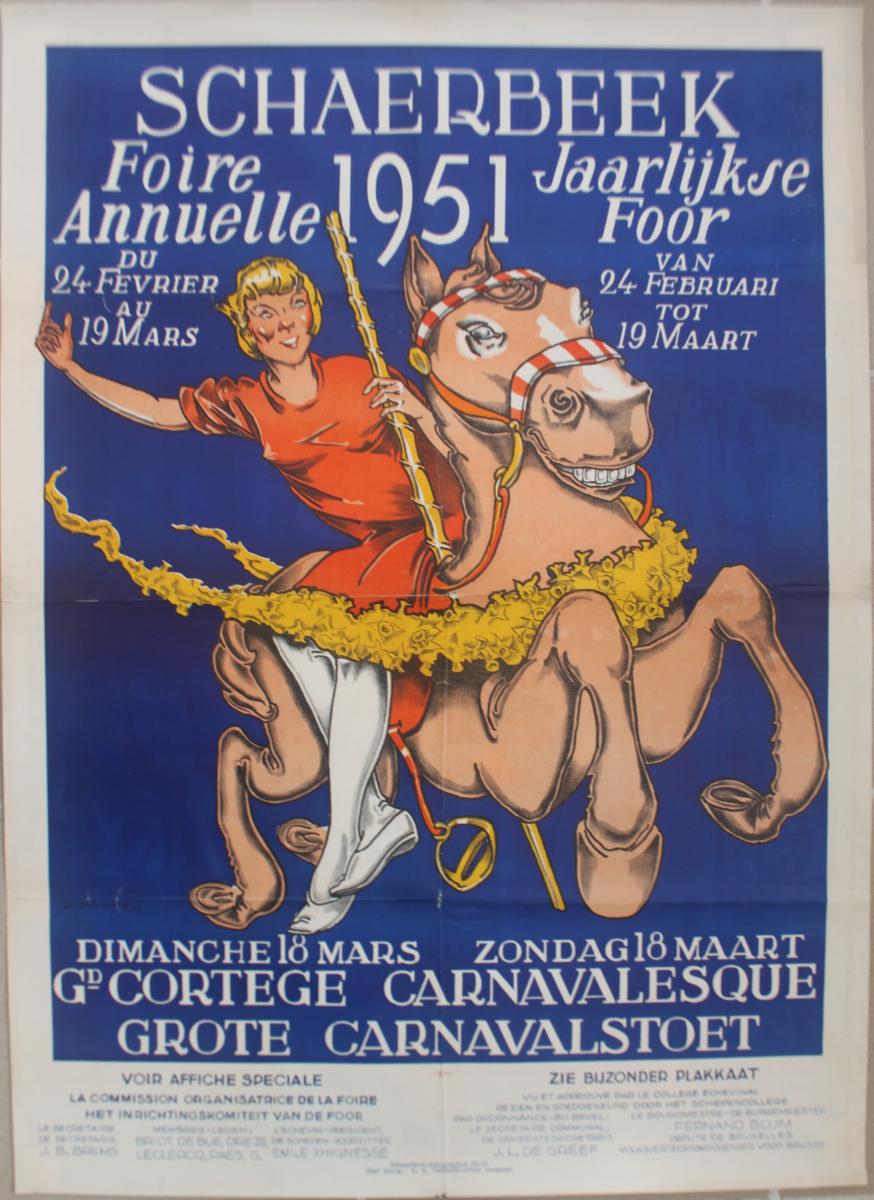 affiche carnaval 1951