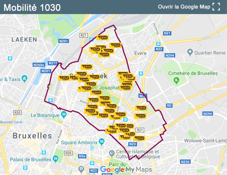 Schaerbeek - Stationnements vélos